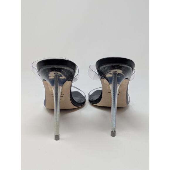 Stuart Weitzman Aleena Lucite PVC Heels Black and Clear Size 7 - Picture 5 of 15